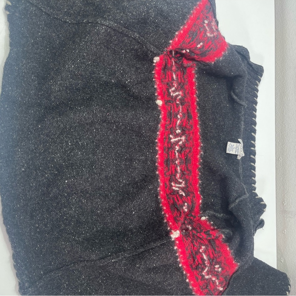 Vintage Eagle's Eye Cardigan Zip Sweater Nordic Fair Isle Wool Silk Shrunken XS - Picture 8 of 8